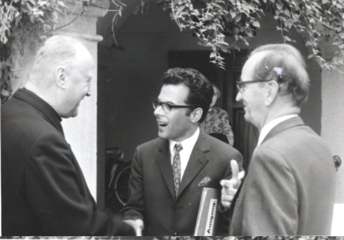 III. Internat. Imago Mundi-Kongress 1970, Puchberg, OÖ, von links Bischof Zauner, Prof. Resch, Prof. Sven Krohn